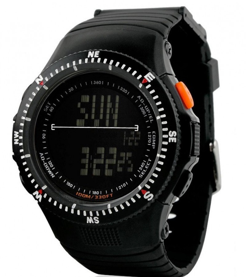 511 Army Black Rubber Digital Tactical Watch For Men Black Sale price Buy online in Pakistan kureshicollections.farosh.pk