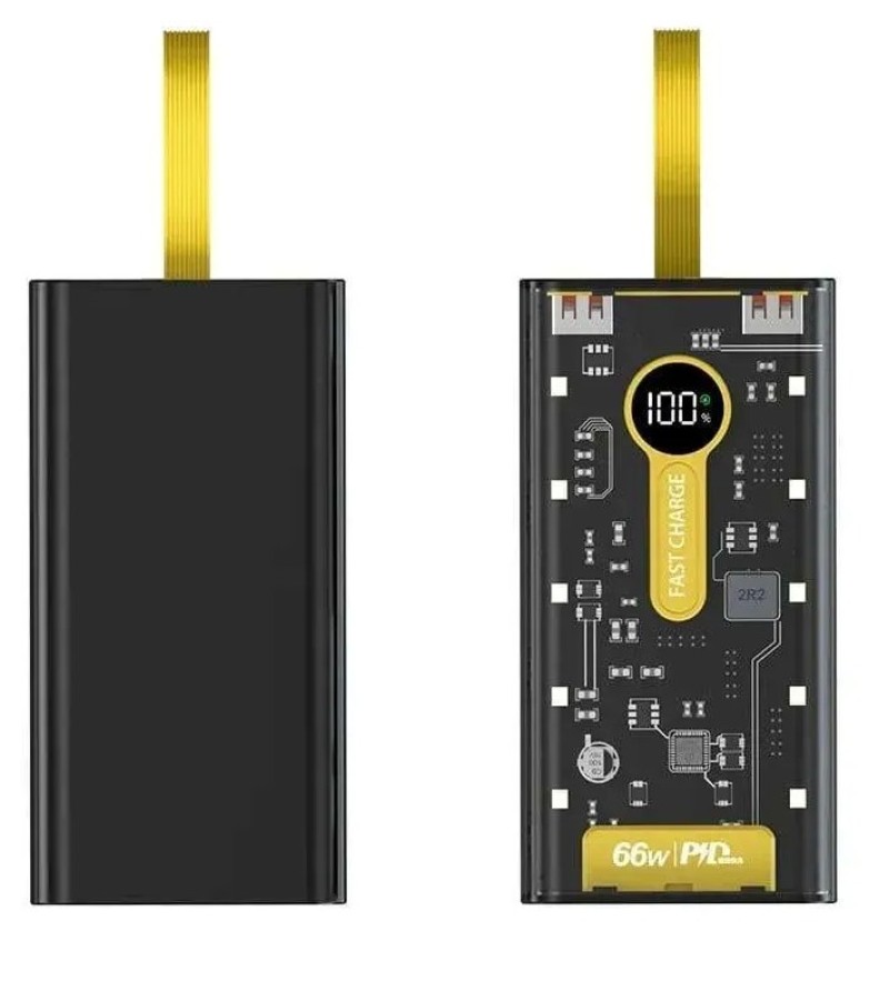 Original PowerBank 66W 20000 mAh Type-C PD Super Fast Charge LED Display With Rubber Holding Band