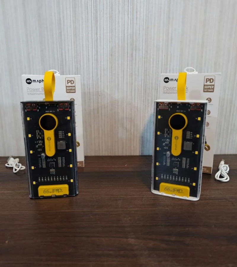 Original PowerBank 66W 20000 mAh Type-C PD Super Fast Charge LED Display With Rubber Holding Band