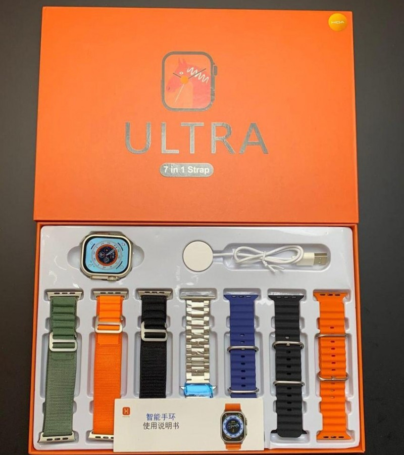 9+1 Z60 ULTRA-2 BIG IPS DISPLAY 49MM 8+SILICONE CASE STRAP BT CALLING SMARTWATCH ALWAYS ON DISPLAY WITH OFITPRO APP SILVER