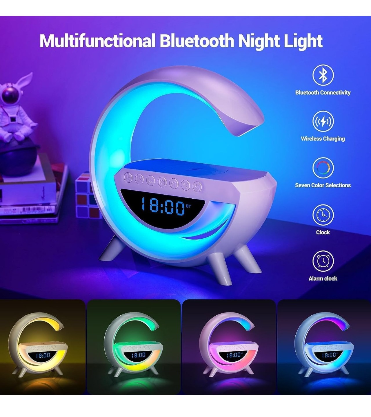 BT3401 LED WIRELESS PHONE CHARGER BLUETOOTH SPEAKER