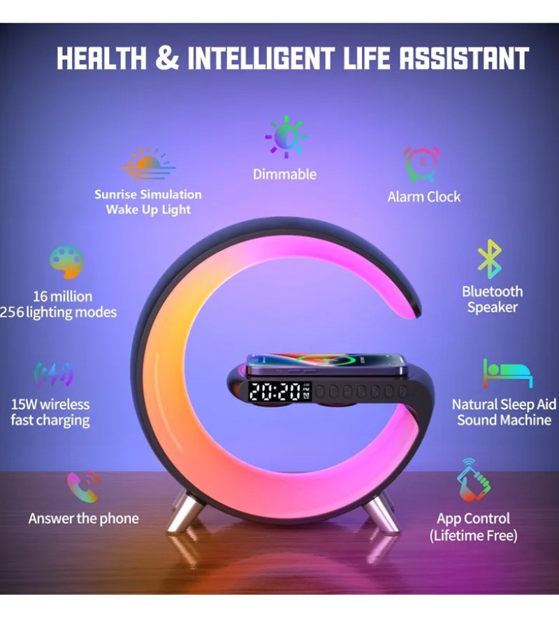 BT3401 LED WIRELESS PHONE CHARGER BLUETOOTH SPEAKER