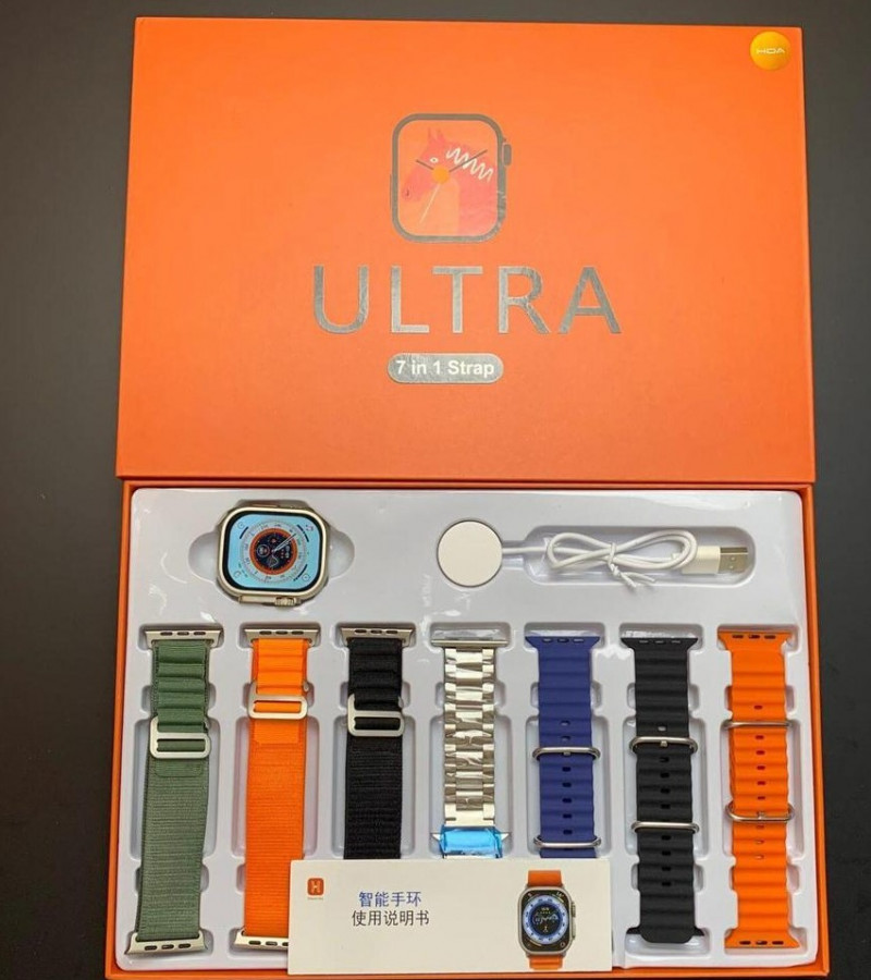 New 7 in 1 Ultra Smartwatch Full HD Display 49mm Dial Size Always On Display