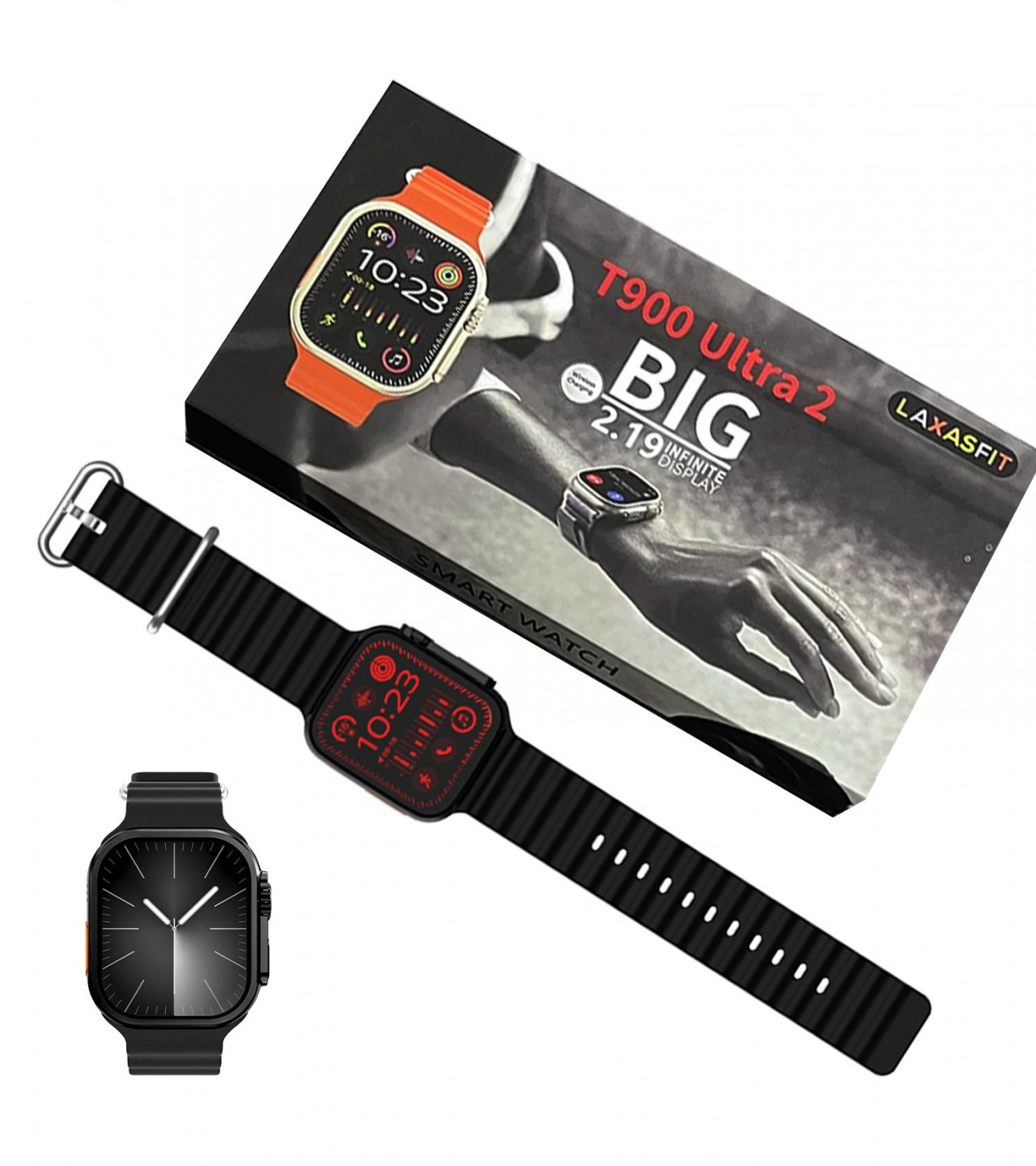 T900 ULTRA 2 SERIES 9 2.19 INCH SCREEN LAXASFIT SMART WATCH BLACK